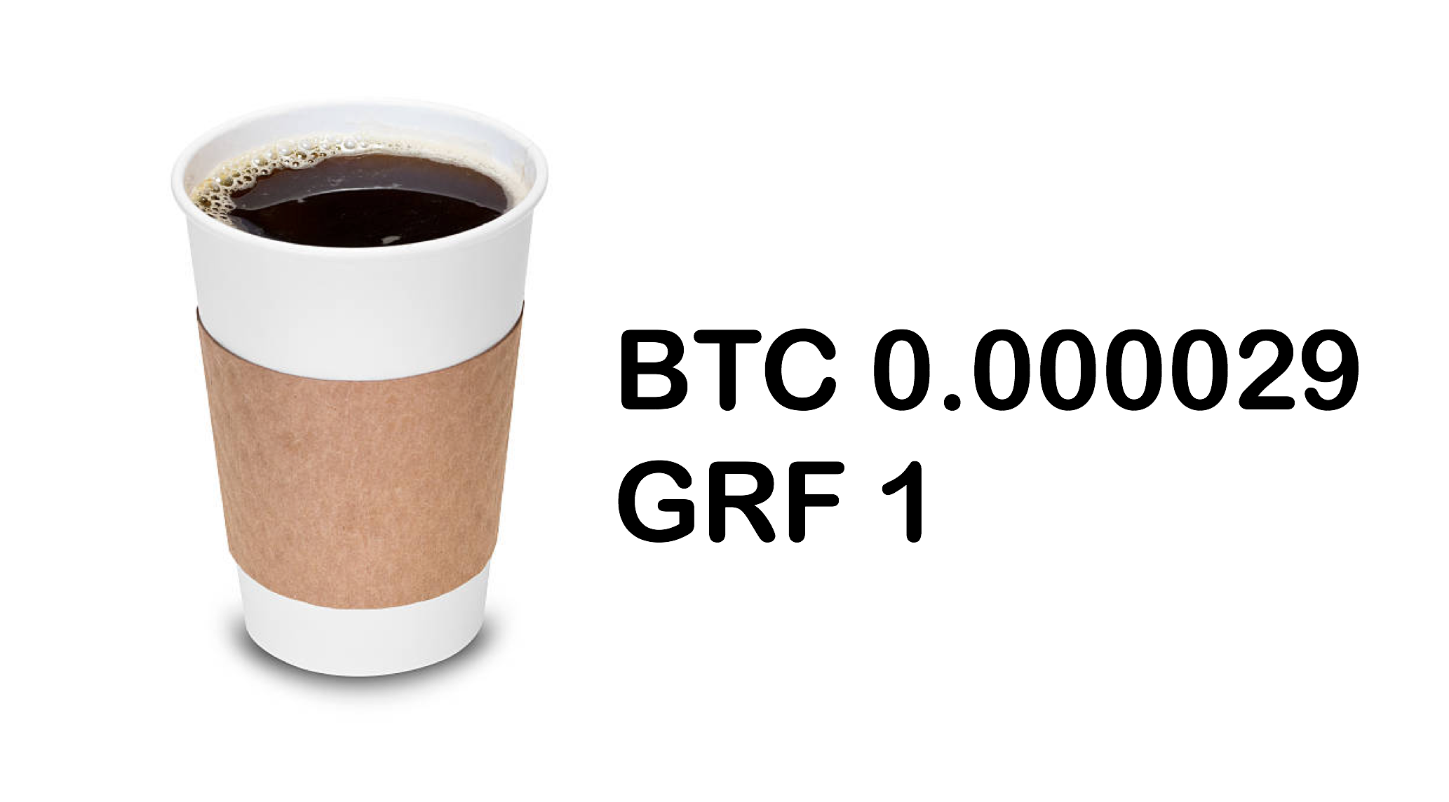 Price Cup of Coffee Bitcoin vs GRAFT